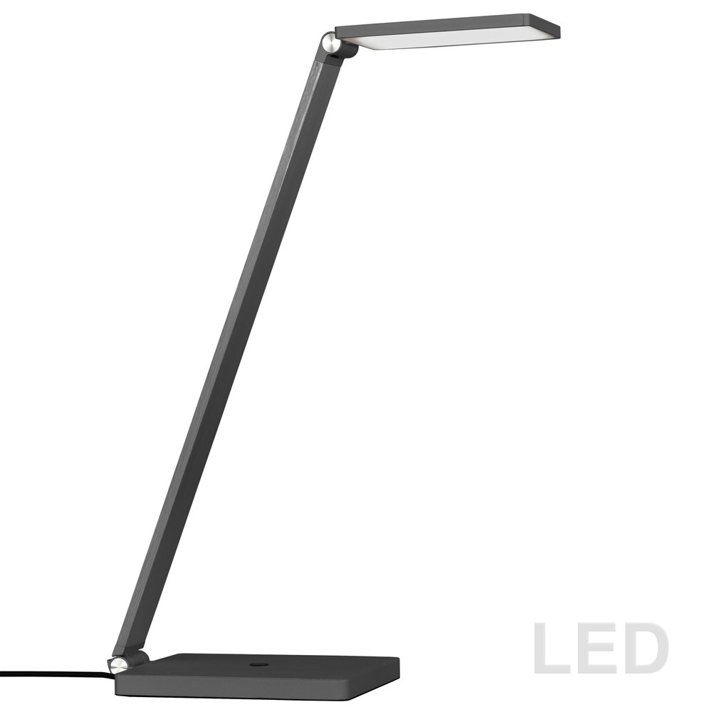 8W Adjustable Table Lamp, Gunmetal Finish