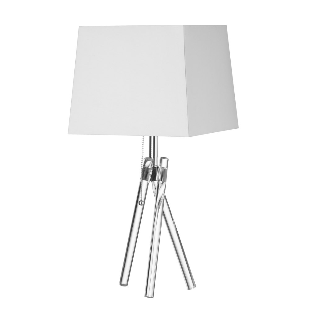 1LT Incandescent Table Lamp w/ Acrylic Legs, PC