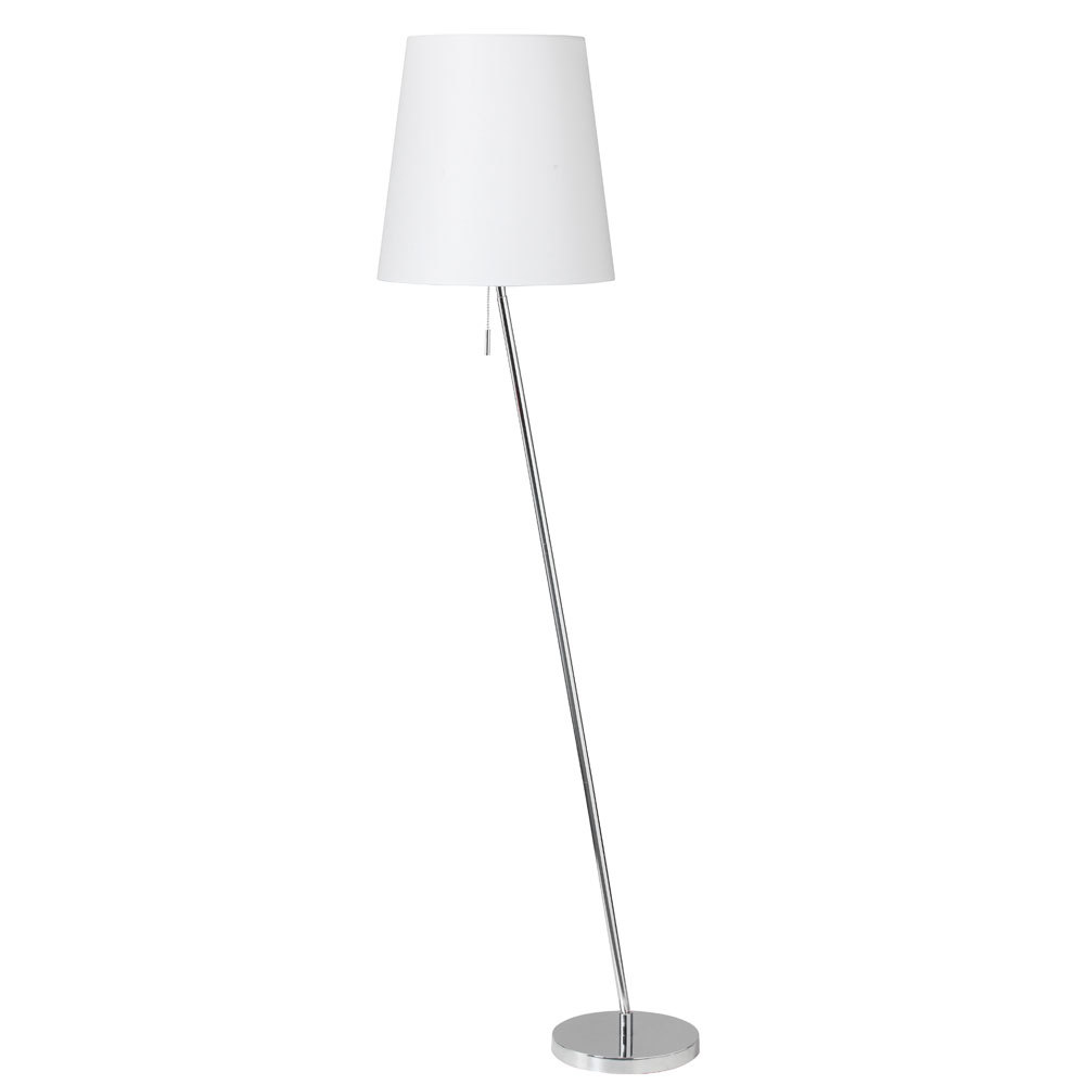 Canting Floor Lamp w/Linen Shade