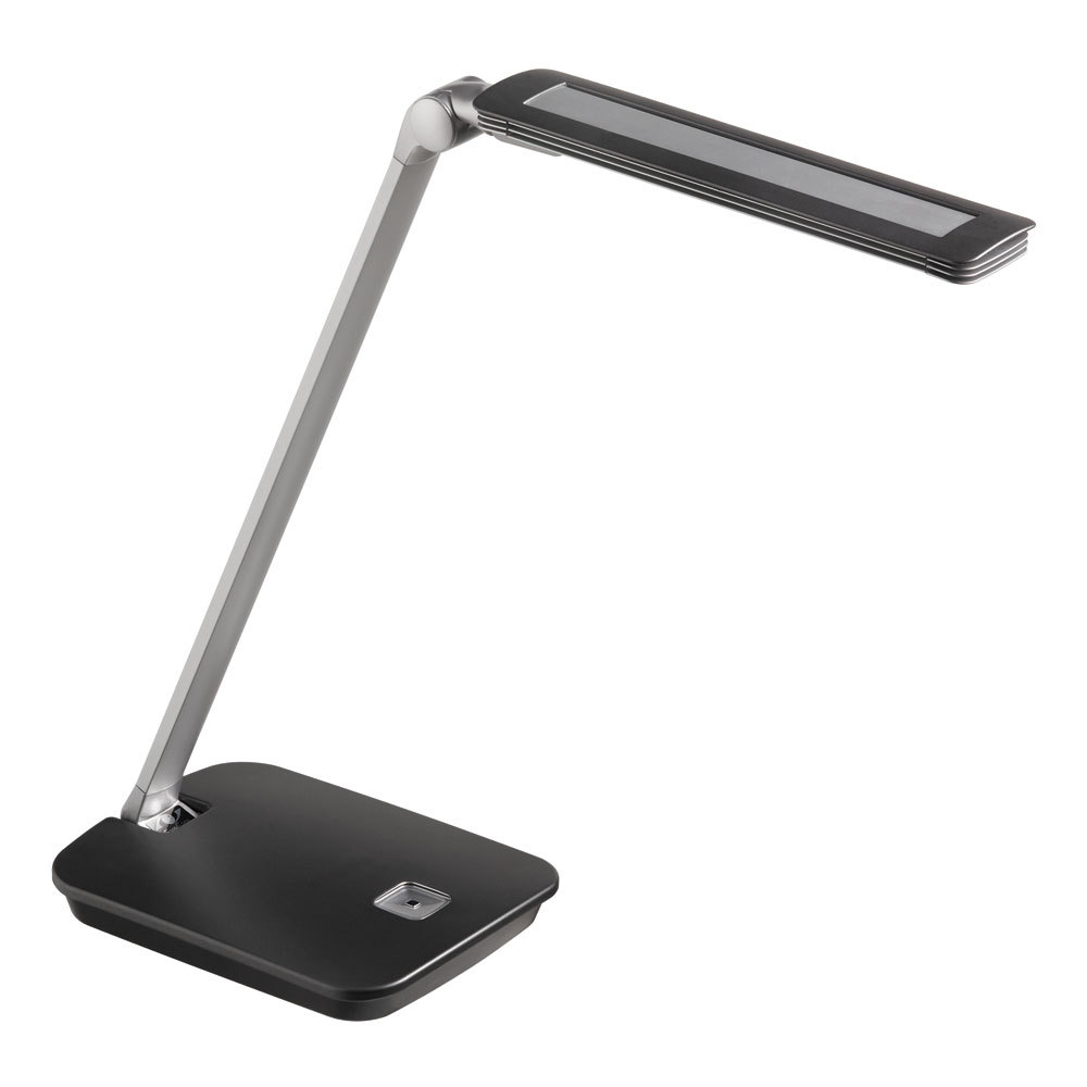 Desk Lamp BLK w/SV Accents