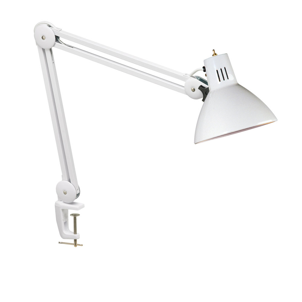 (K)Clamp On Task Lamp, Gloss White