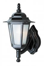 Trans Globe 4055 BC - Alexander Outdoor 1-Light Frosted Glass and Metal Lantern with Scalloped Edge Wall Mount Plate