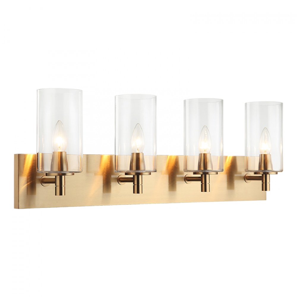 Candela Aged Gold Brass Wall Sconce