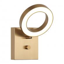 Matteo Lighting S12801AG - 1 LT LED "REALM" AGED GOLD BRASS WALL SCONCE / ACRYLIC SHADE