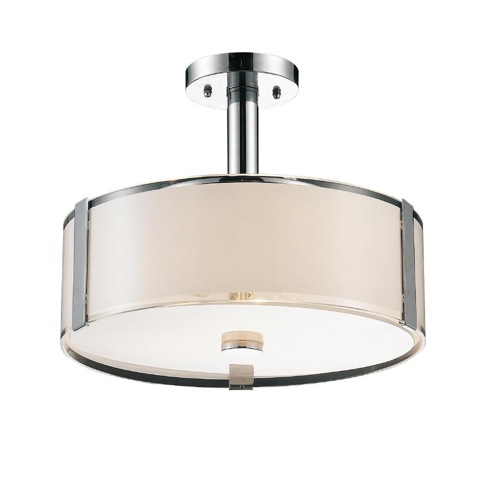 Lucie 4 Light Drum Shade Chandelier With Chrome Finish