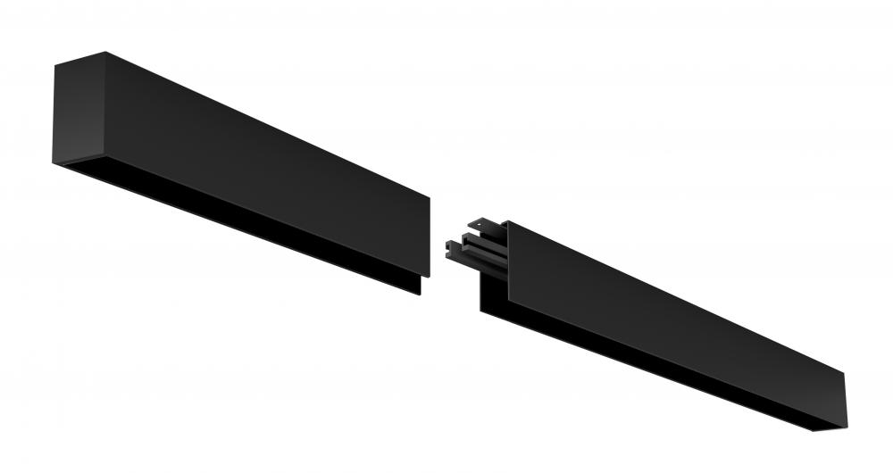 8' LED Linear Surface Mount Extension Kit, 2" Wide, 3500K, Black