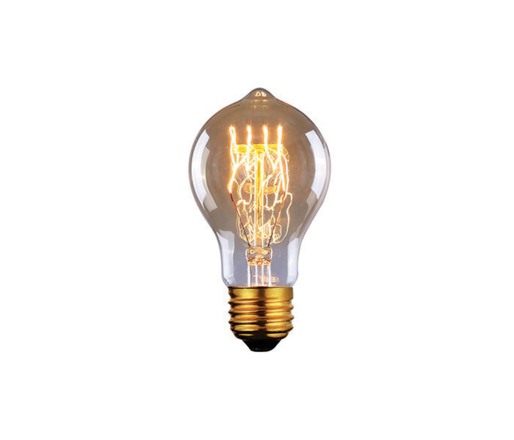 Bulb, Edison Bulbs, 60W E26, Light Yellow Color, A60 Cone Shape, 2500hours