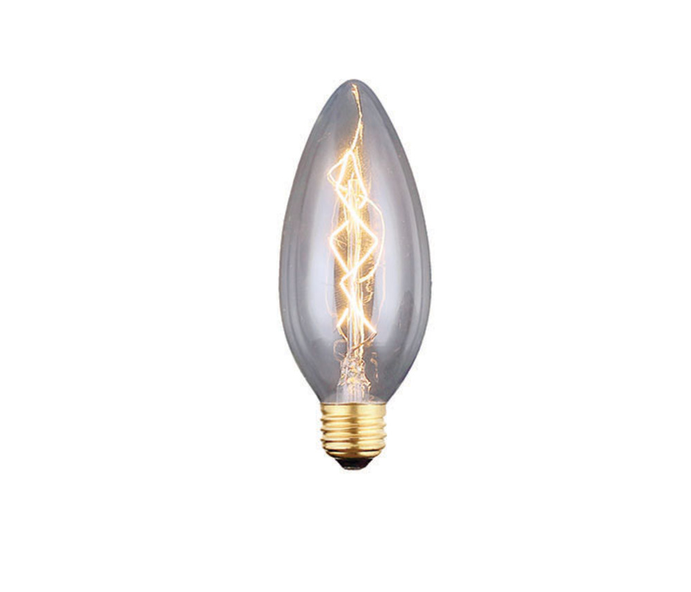 Bulb, Edison Bulbs, 40W E12, Clear Color, C35 Cone Shape, 2500hours