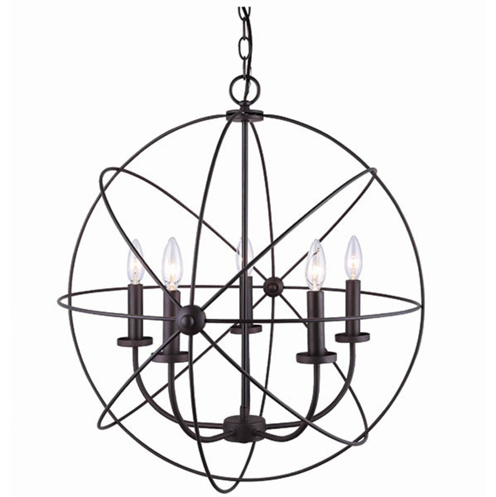 Sumerside, 5 Lt Chain Chandelier, 60W Type C, 25" x 26 1/2"