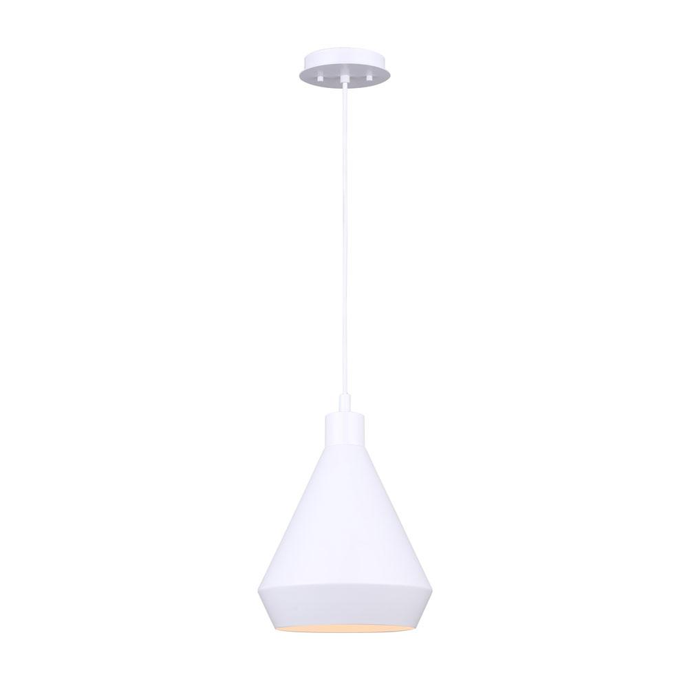 BYCK, IPL1020A01WH, MWH Color, 1 Lt Pendant, 60W Type A, 9" W x 13.5 - 61.5" H