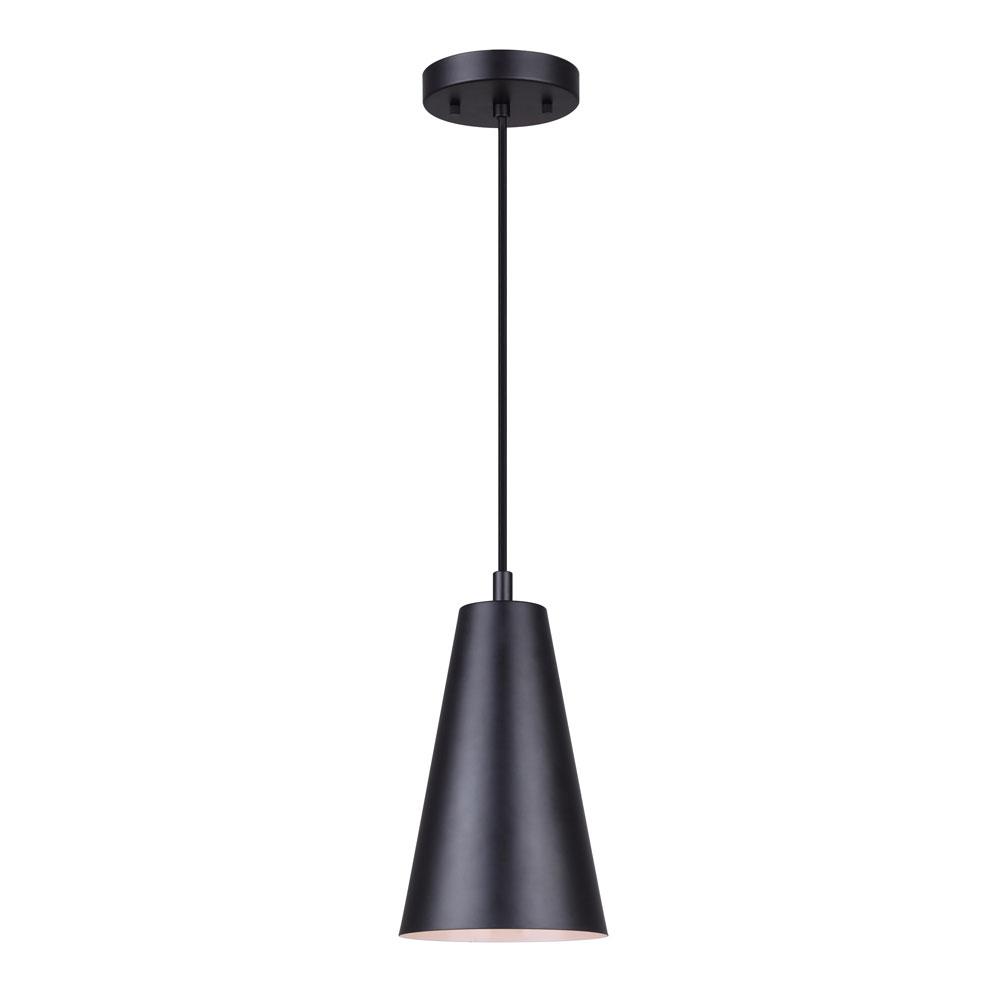 ORLI, IPL1056A01BK, 1 Lt Cord Pendant, 60W Type A, 6.25" W x 12.25 - 60.25" H