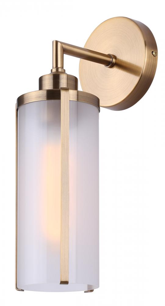 DAPHNE, 1 Lt Wall Fixture, Frosted Glass, 60W Type A