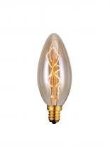 Canarm B-C35-7LG - Bulb, Edison Bulbs, 40W E12 -G-, Light Golden Glass, C35 Cone Shape, Dimmable, 2500 hours