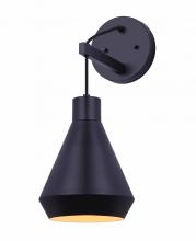 Canarm IWF1020A01BK - Byck 1 Light Sconce, Black Finish