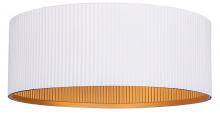 Canarm IFM1119A14WHG - REXTON, MWH + GD Color, 2 Lt Flush Mount, 60W Type A, 13.875" W x 5.125" H, Easy Connect Inc