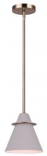 Canarm IPL1076A01MGG - TALIA, IPL1076A01MGG, Matte Grey and Gold, 1 Lt Rod Pendant, Metal Shade, 60W Type A