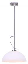 Canarm IPL1077A01BN - MACK, IPL1077A01BN, 1 Lt Rod Pendant, Flat Opal Glass, 100W Type A