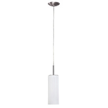 Canarm IPL305A01BPT - Helena, 1 Lt Pendant, White Line Glass, 100W Type A, 4 3/4" W x 63" H