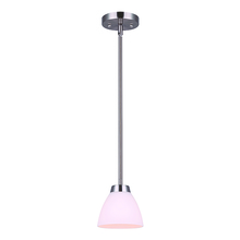 Canarm IPL765A01BN - NOAH, 1 Lt Rod Pendant, Flat Opal Glass, 60W Type A15, 5.375" W x 8.5 - 56.5" H