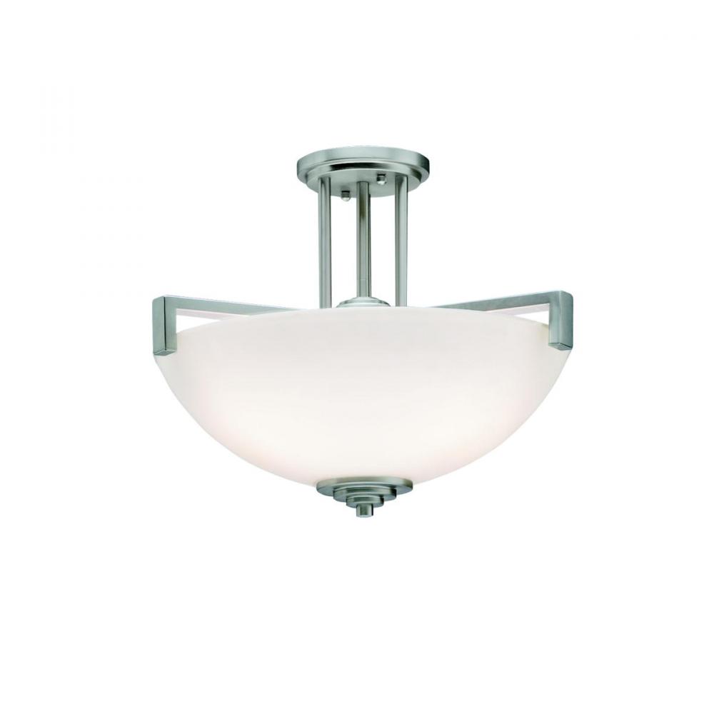 Eileen™ 3 Light Convertible Pendant with LED Bulbs Brushed Nickel