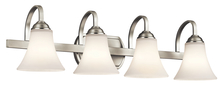 Kichler 45514NI - Keiran 30" 4 Light Vanity Light with Satin Etched White Glass in Brushed Nickel