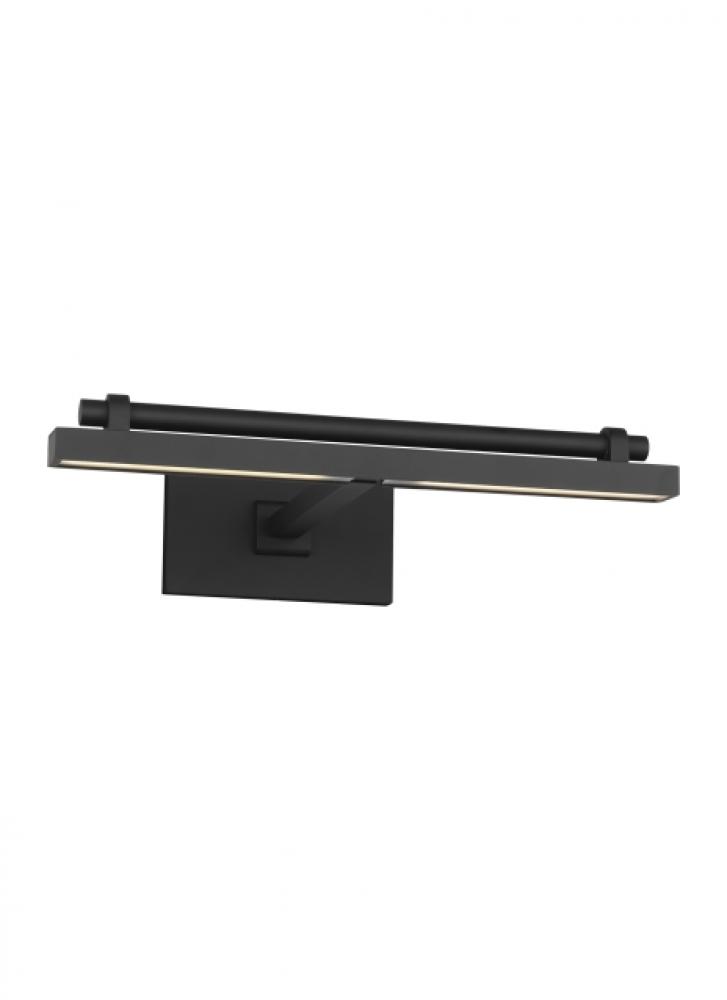 The Kal 12-inch Damp Rated 1-Light Integrated Dimmable LED Picture Light in Nightshade Black