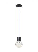 Visual Comfort & Co. Modern Collection 700TDKIRAP1UB-LED922 - Modern Kira dimmable LED Ceiling Pendant Light in a Black finish