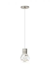 Visual Comfort & Co. Modern Collection 700TDKIRAP1WS-LED930 - Modern Kira dimmable LED Ceiling Pendant Light in a Satin Nickel/Silver Colored finish