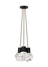 Visual Comfort & Co. Modern Collection 700TDKIRAP3PB-LEDWD - Modern Kira dimmable LED Ceiling Pendant Light in a Black finish