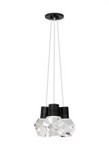 Visual Comfort & Co. Modern Collection 700TDKIRAP3WB-LED922 - Modern Kira dimmable LED Ceiling Pendant Light in a Black finish