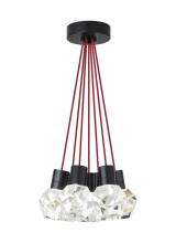 Visual Comfort & Co. Modern Collection 700TDKIRAP7RB-LED930 - Modern Kira dimmable LED Ceiling Pendant Light in a Black finish