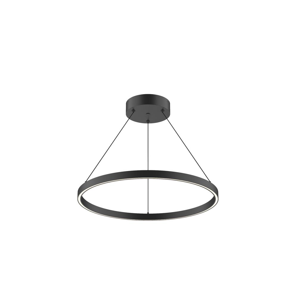 Cerchio 24-in Black LED Pendant