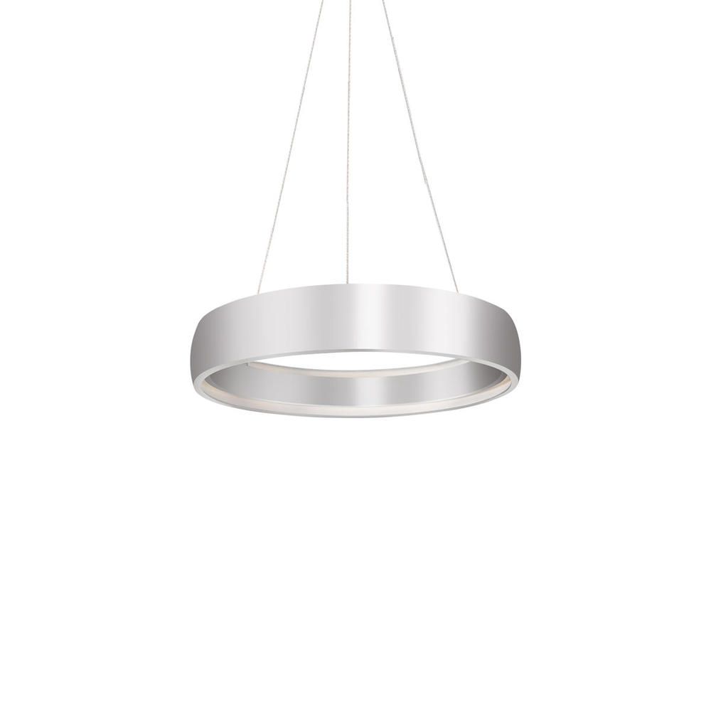 Halo 23-in Brushed Silver LED Pendant