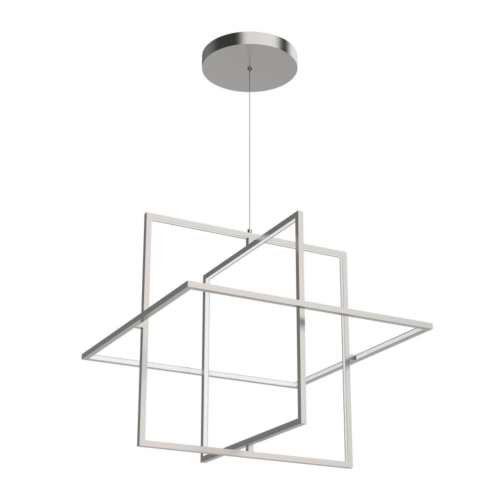 Mondrian 28-in Brushed Nickel LED Pendant