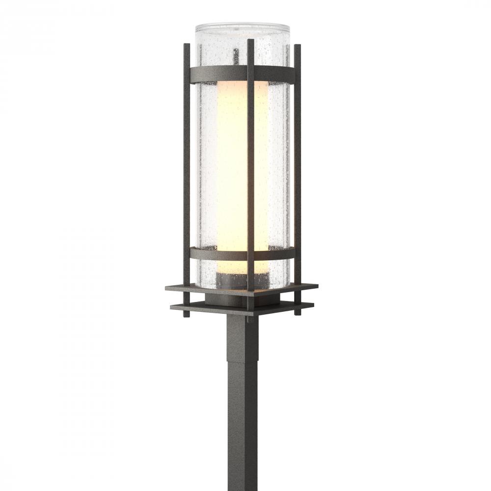Torch  Seeded Glass Outdoor Post Light