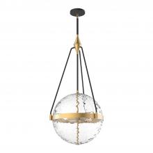 Alora Lighting PD406418BGWC - Harmony 18-in Brushed Gold/ Clear Water Glass 4 Lights Pendant