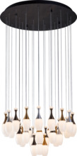 Page One Lighting PP121219-DT/AL/BG - La Botella Multi-Tier Round Chandelier