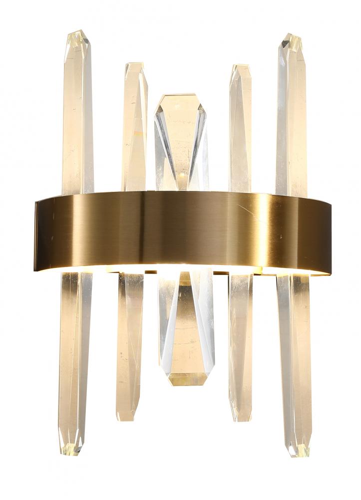 Stainless Steel & Crystal LED Wall Sconce