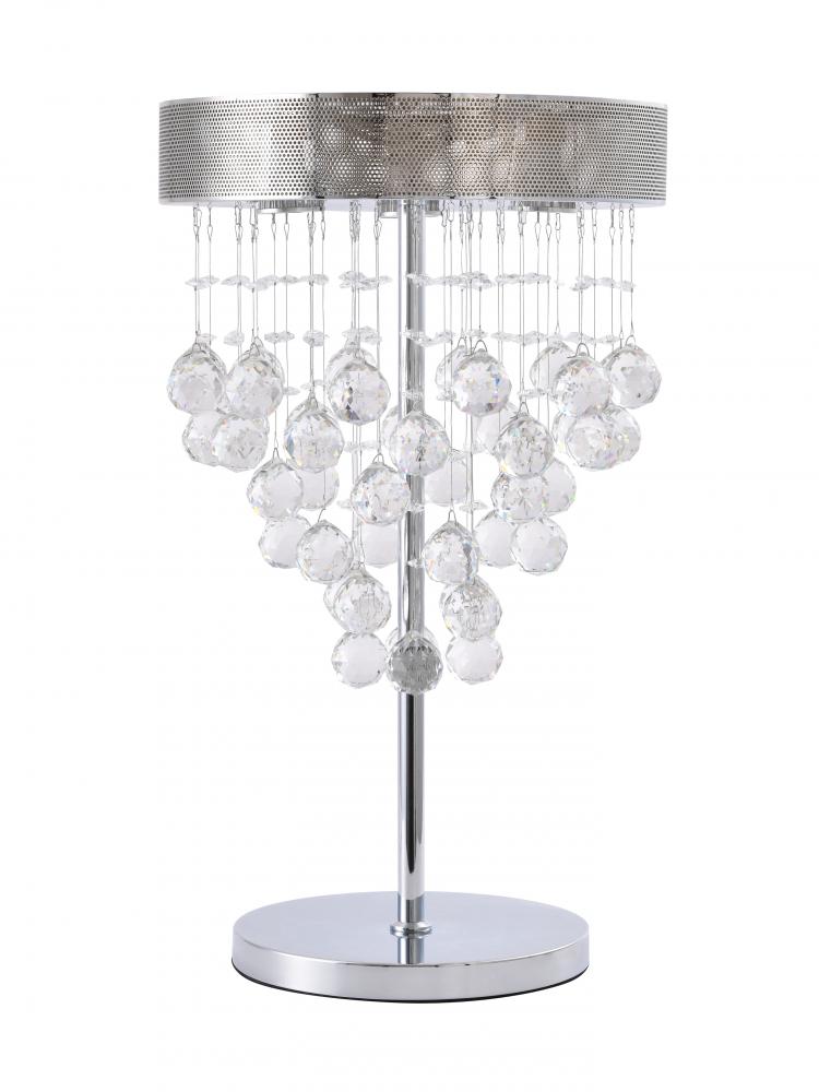Metal & Crystal Table Lamp