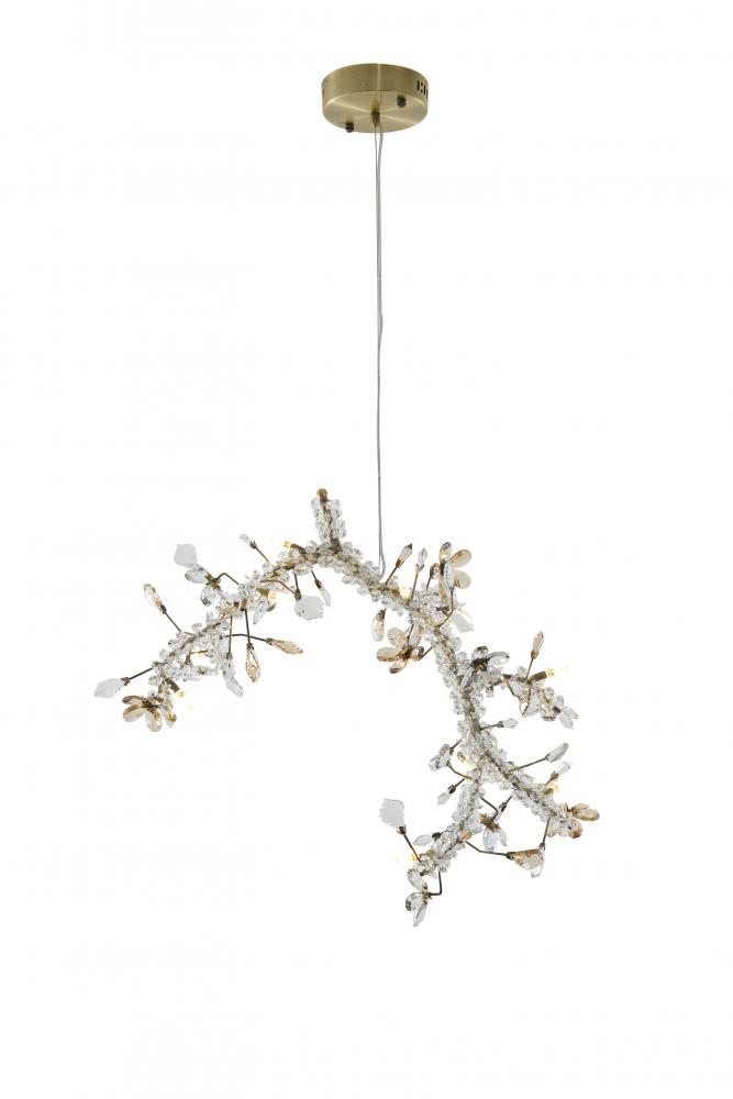 Stainless Steel & Crystal Chandelier