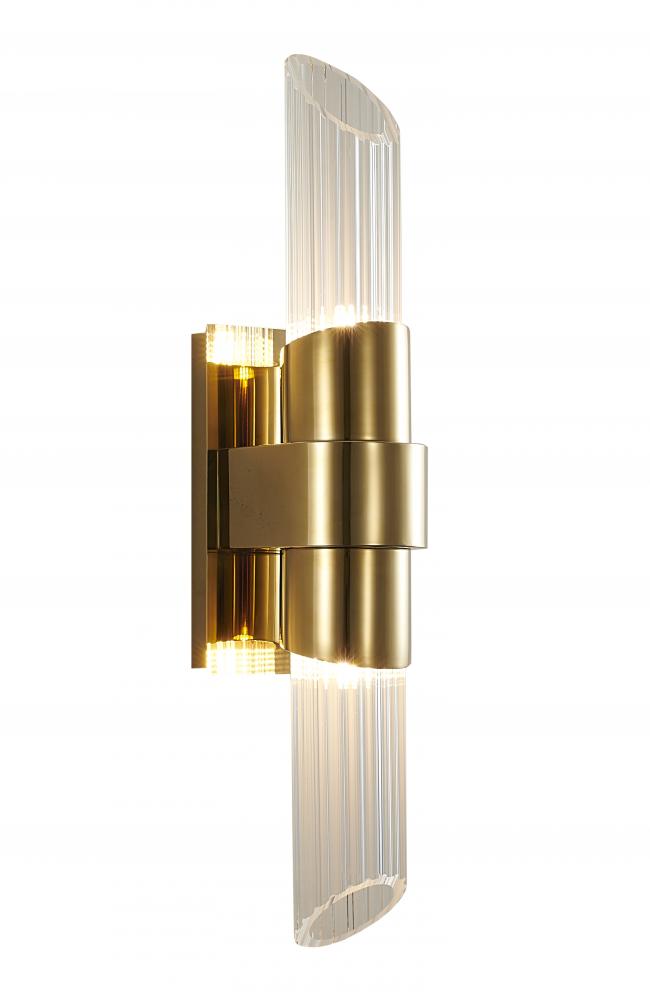 Stainless Steel & Glass Wall Sconce