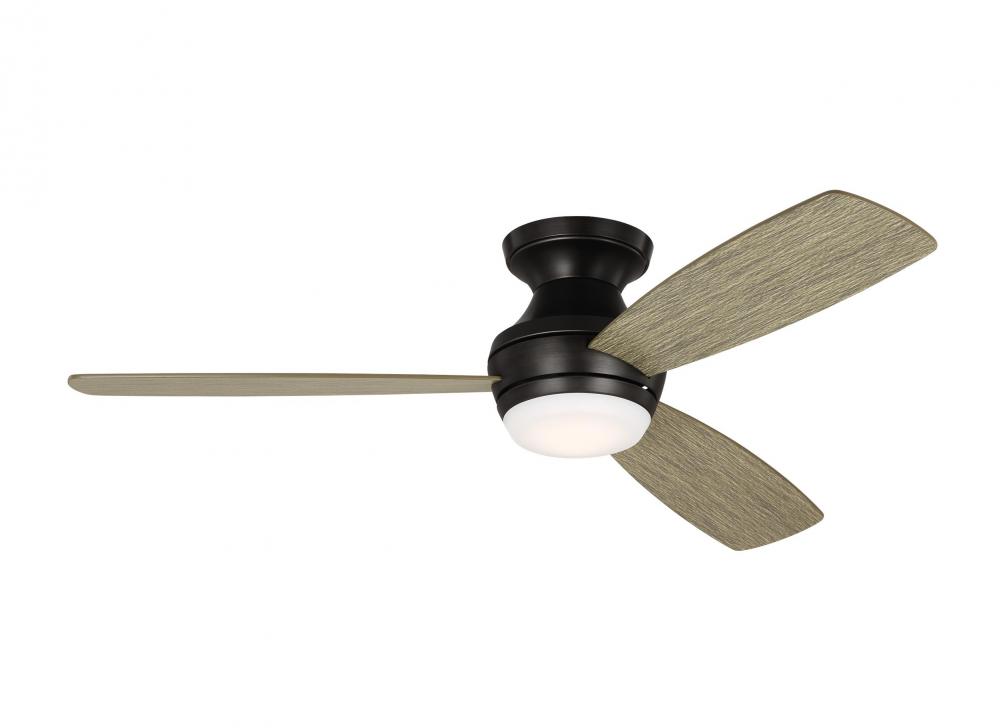 Ikon 52" Dimmable Integrated LED Indoor Aged Pewter Hugger Ceiling Fan with Light Kit